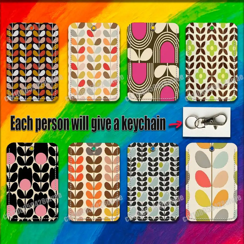 

Multi Stem Orla Kiely Folio For ID Clips Credit Bank Subway Card Holder Cover Sleeve Ornament Leather Keychain
