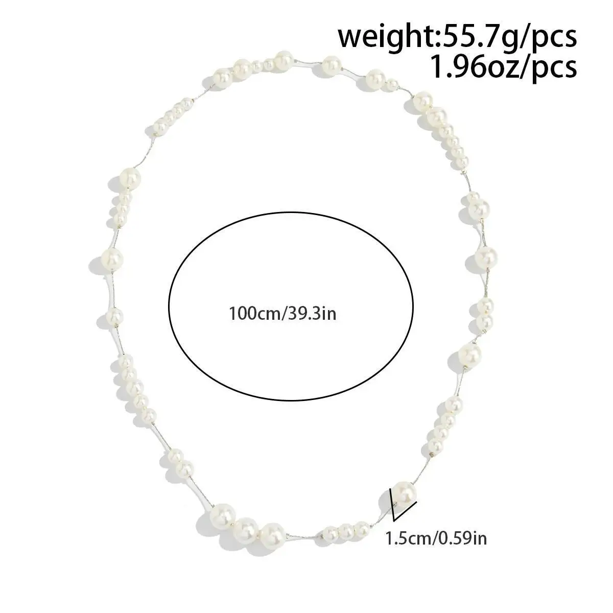 KunJoe أنيقة تقليد اللؤلؤ سلسلة طويلة قلادة للنساء الكورية موضة الأبيض مطرز سترة سلسلة السنة الجديدة مجوهرات الزفاف