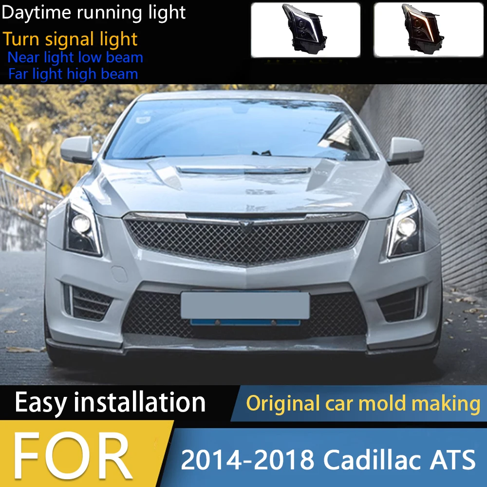 

Car Lights for Cadillac ATS LED Headlight 2014-2018 Headlights ATS-L DRL Turn Signal High Beam Automotive Accessories