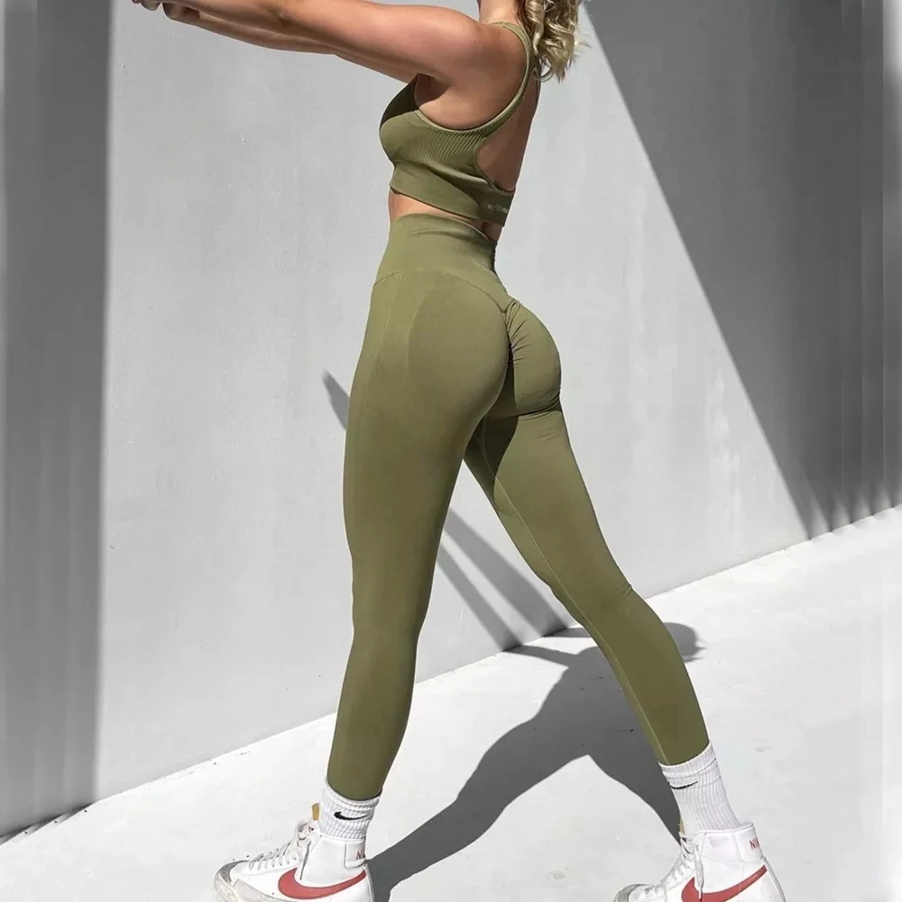 Seamless Leggings for Women Scrunch Butt Gym Leggings High Waist Yoga Pants Nylon Gym Clothes Sport Leggings Running Pant