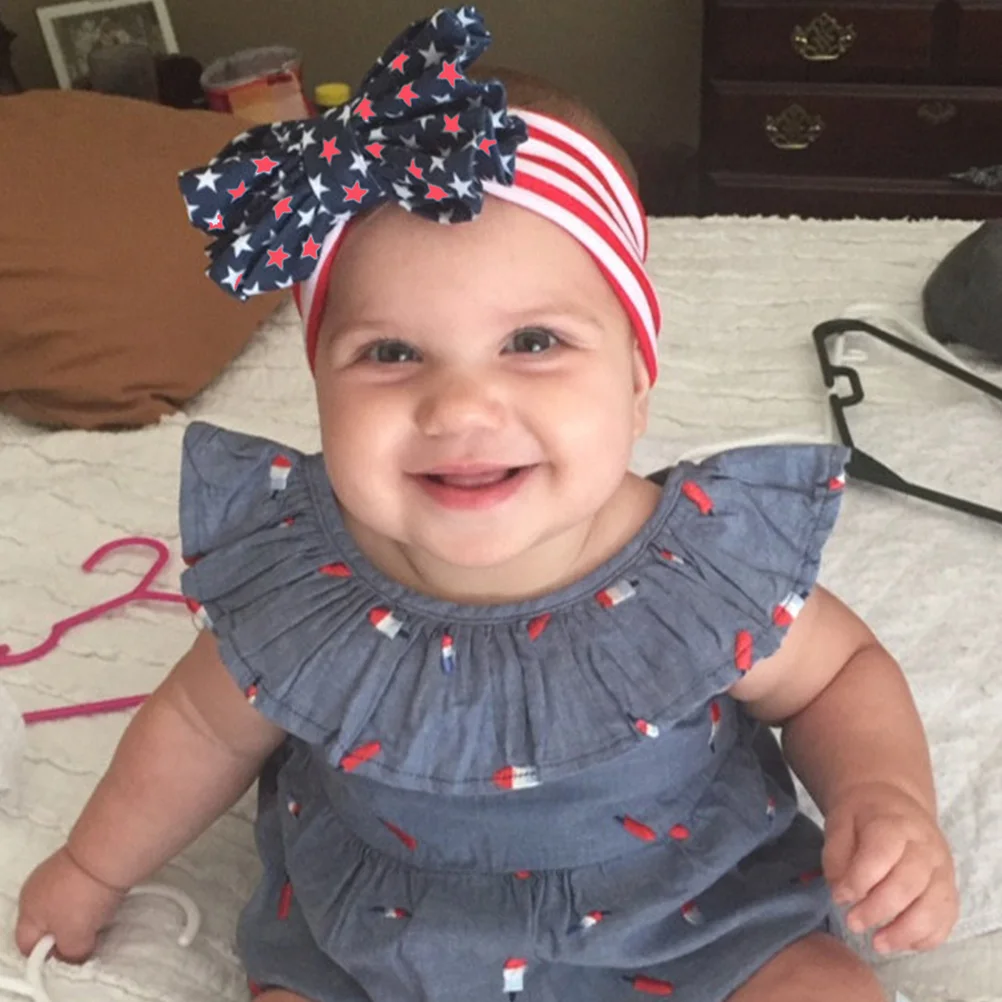

3Pcs Star Striped Headb s Baby Girls Independence Day Festival Hair Accessories Headdress Newborn Photo Prop