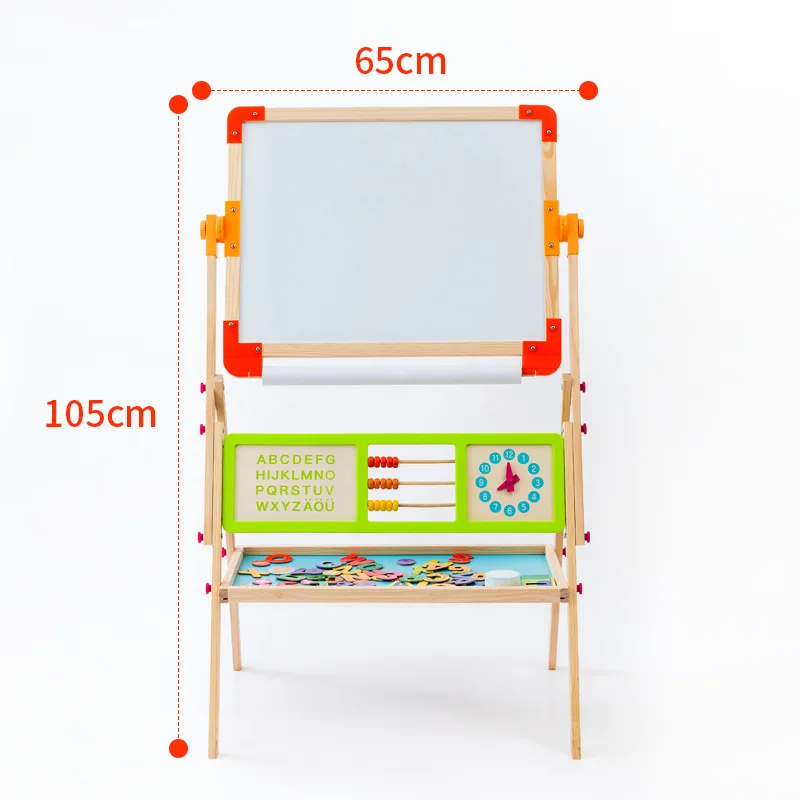 

Wooden drawing board household dust-free erasable bracket mobile lifting children's educational toys
