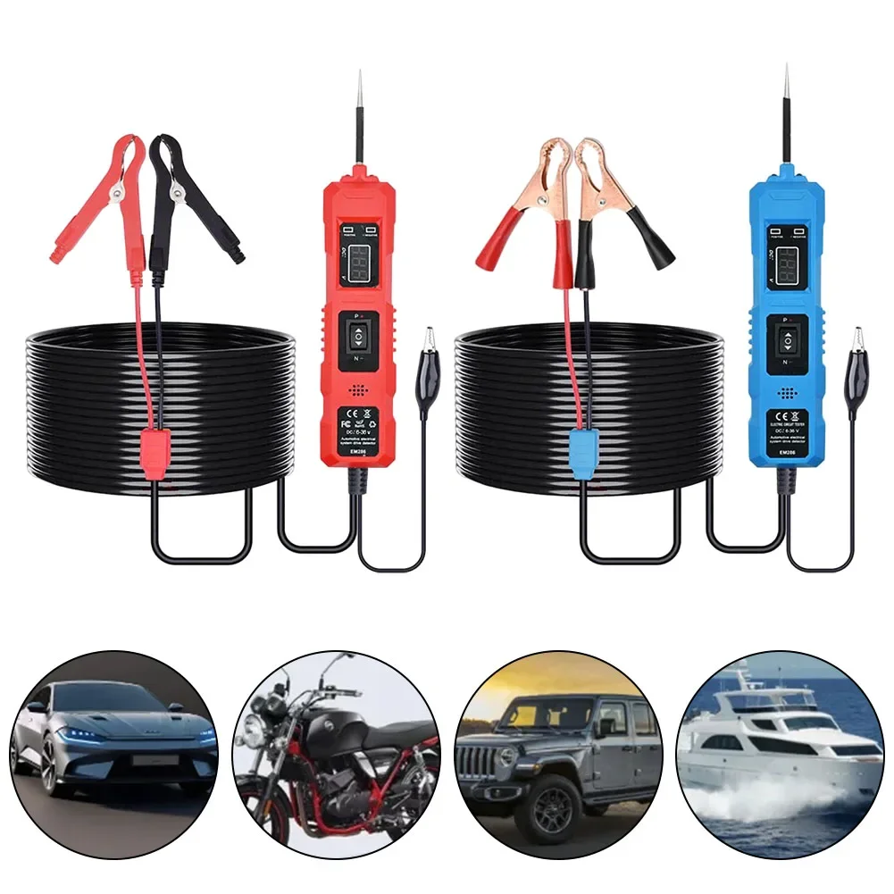 

Automotive Circuit Tester Automotive Electrical System Tester Digital Display Voltage Probe Kit Car Circuit Repair Accessories