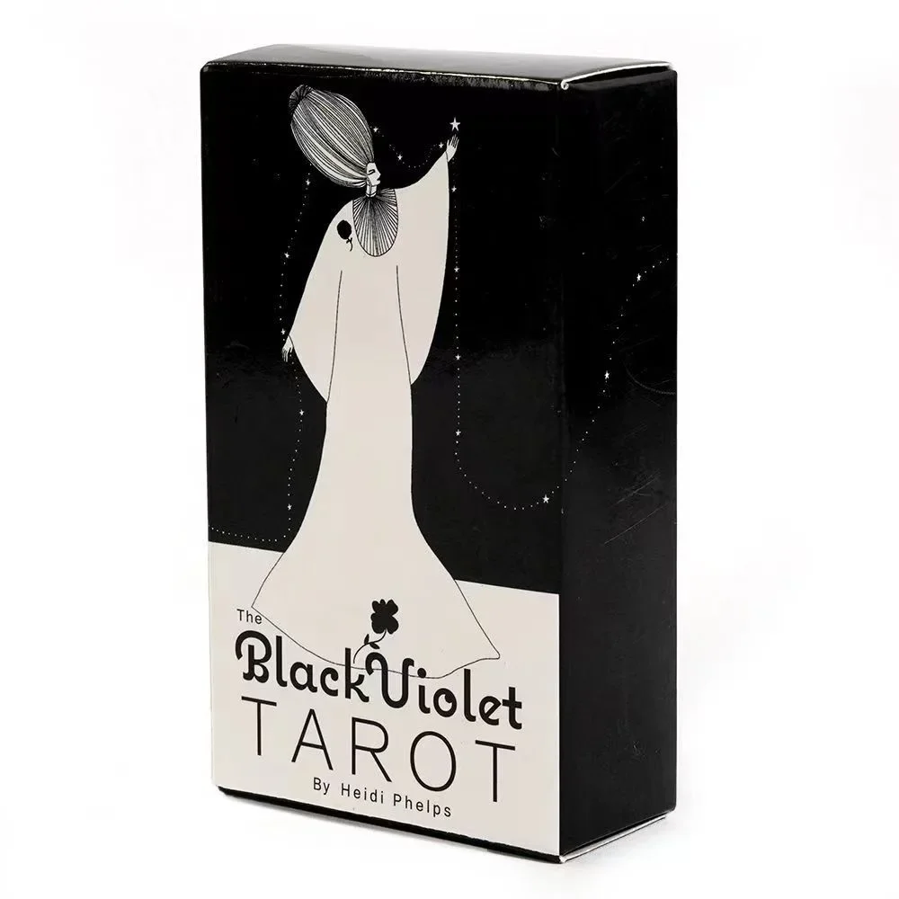 1 ชิ้น Deck Tarot 10.3*6 เซนติเมตรสีดําสีม่วง Tarot สําหรับศิลปินและ dreamers สร้างโดย Heidi Phelps เริ่มต้นเรียนรู้ไพ่ทาโรต์