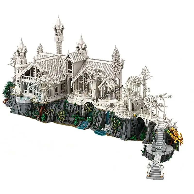NEW 7176PCS The Ring Movie MOC Mountain Base Model DIY creative ideas Christmas Toy  Assembly Puzzle Birthday Gift block bricks