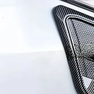 Texture For-TPU Shark Gill Vent Cap Sticker For Fender Hood Air-Flow Intake Trim Side Wing Decoration Accessories Carbon Fiber