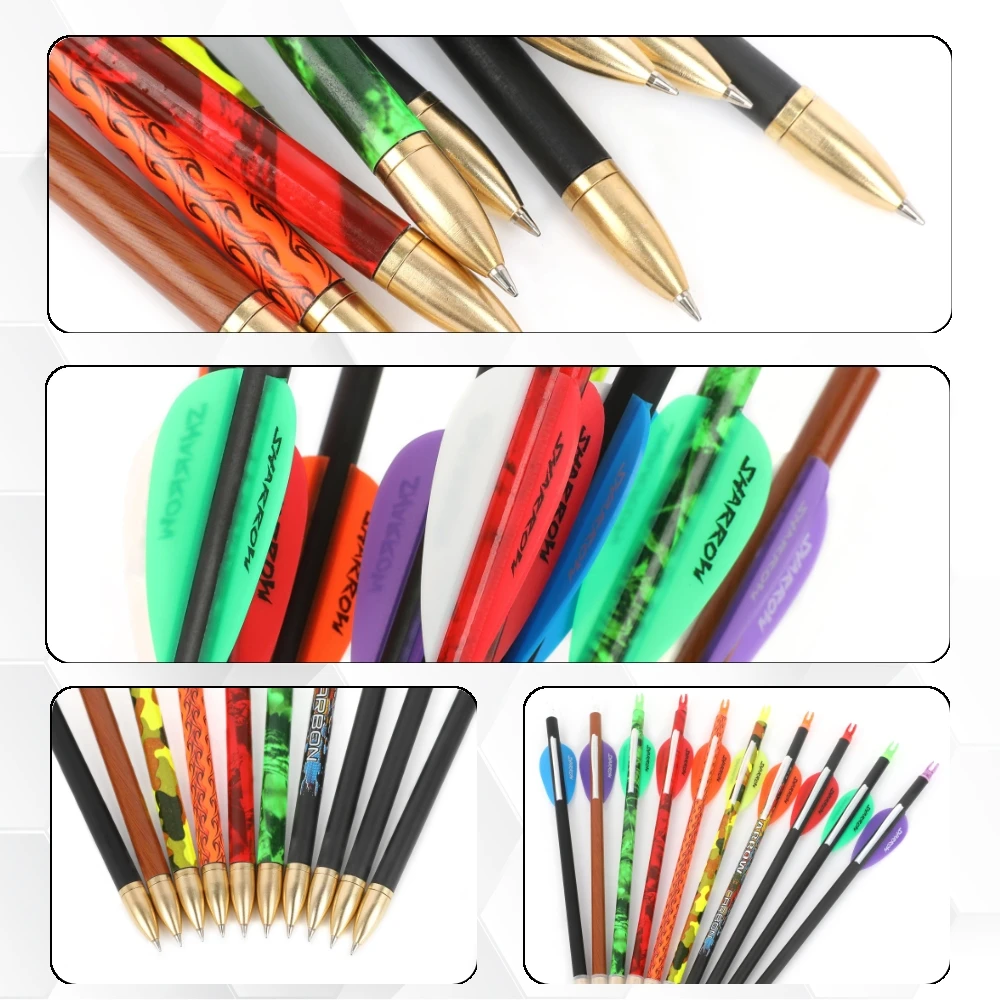 1pc Writing Pen Miniature Carbon Arrow Design for Archers and Hunters Gift Replaceable Refill