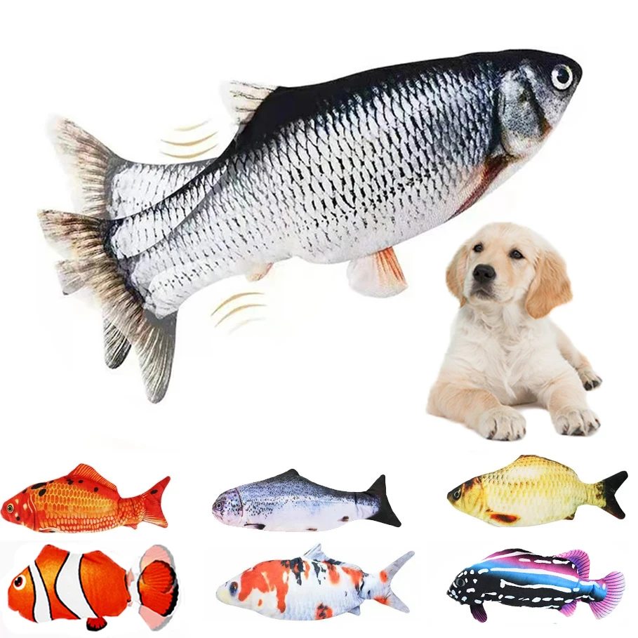 

Dog Toy Fish USB Electric Charging Simulation Fish Puppy Pet Chew Bite Interactive Dog Toys Dropshiping Floppy Wagging Fish