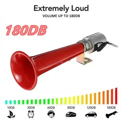 180DB 12V-24V Powerful Auto Air Horn Waterproof Auto Loudspeaker Air Compressor Electric Car Horn for Truck Boat Motorcycle