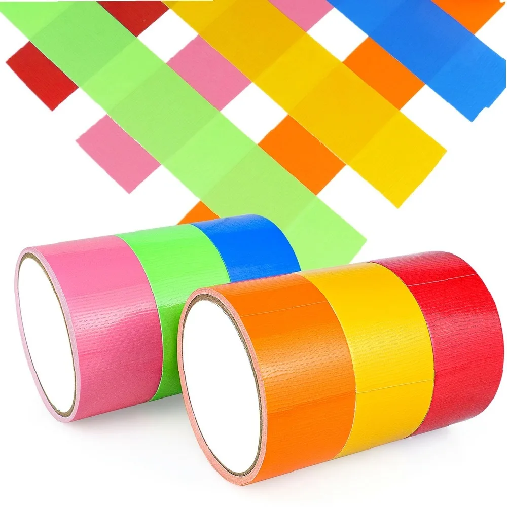 3 Rolls Multi-Color Cloth Tape for Christmas & Valentine's Day Decor, Residue-Free Easy Tear, Home Party Decoration
