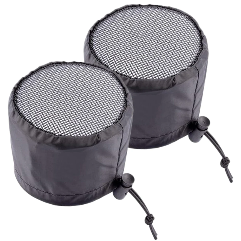 2Pcs Grow Tents Duct Filter Vent Cover With Elastic Band Fixed Buckles For Plant Filter Hoods Mesh Cloth Exhaust Fan Air Duct