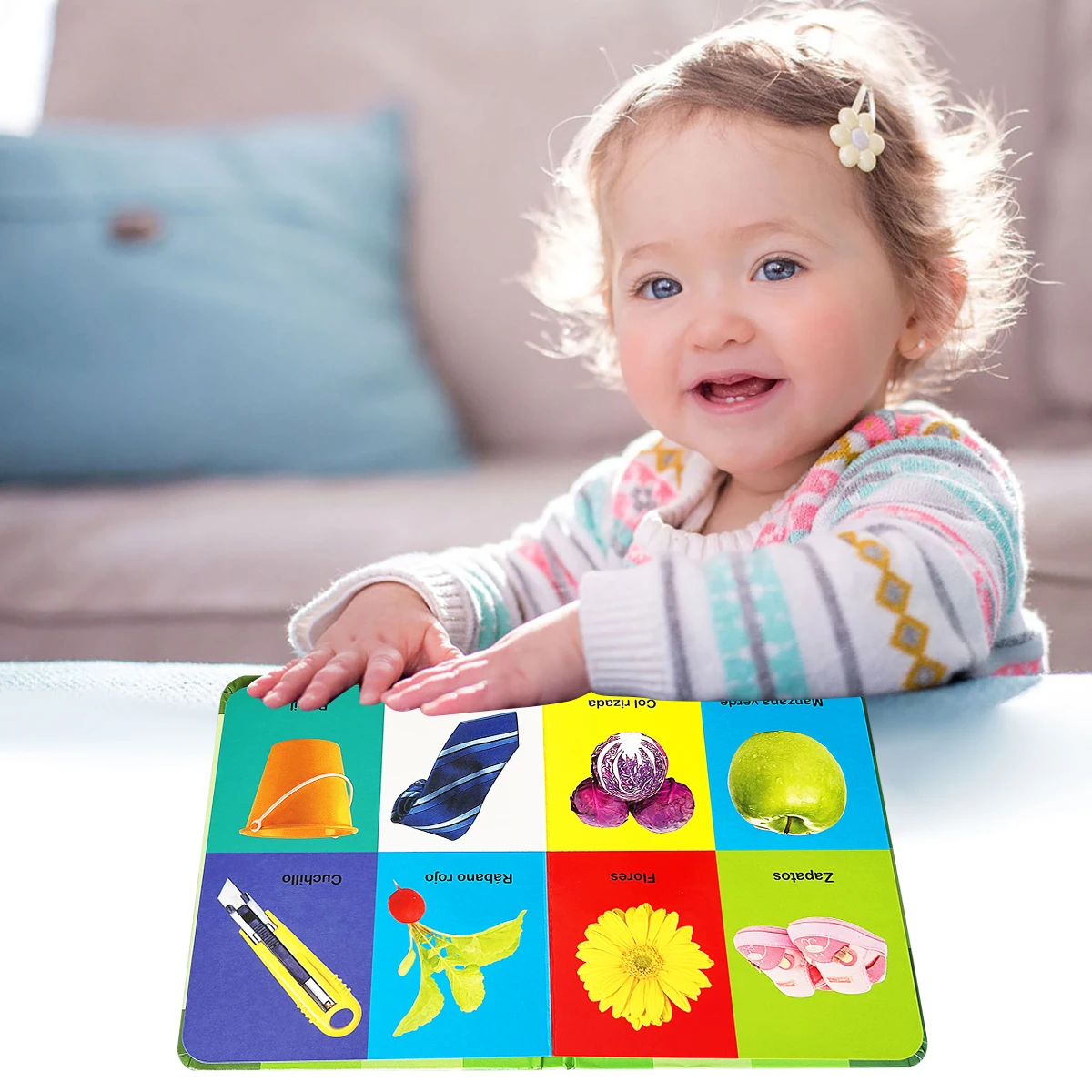 Children's Handmade Cognitive Book Set Soft Cover Educational Toy with Animal Fruit & Vegetable Themes for Enrichment Learnin