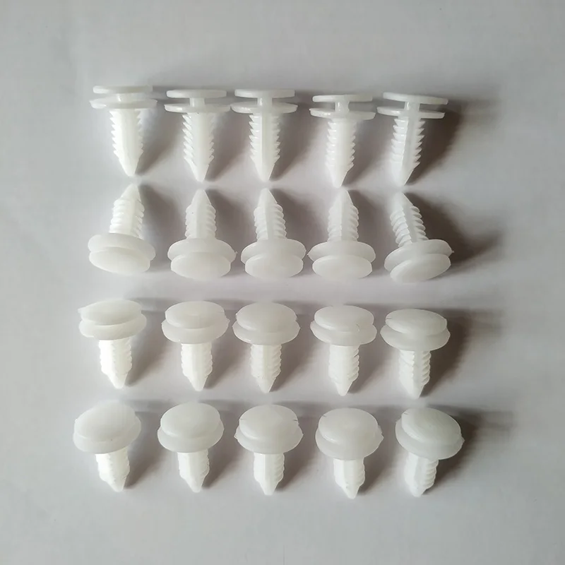 20pc Auto Fastener White Push Retainer Bumper Fender Cover Rivets Clips Car Door Trim Panel Clip 6503709 for Chrysler Dodge