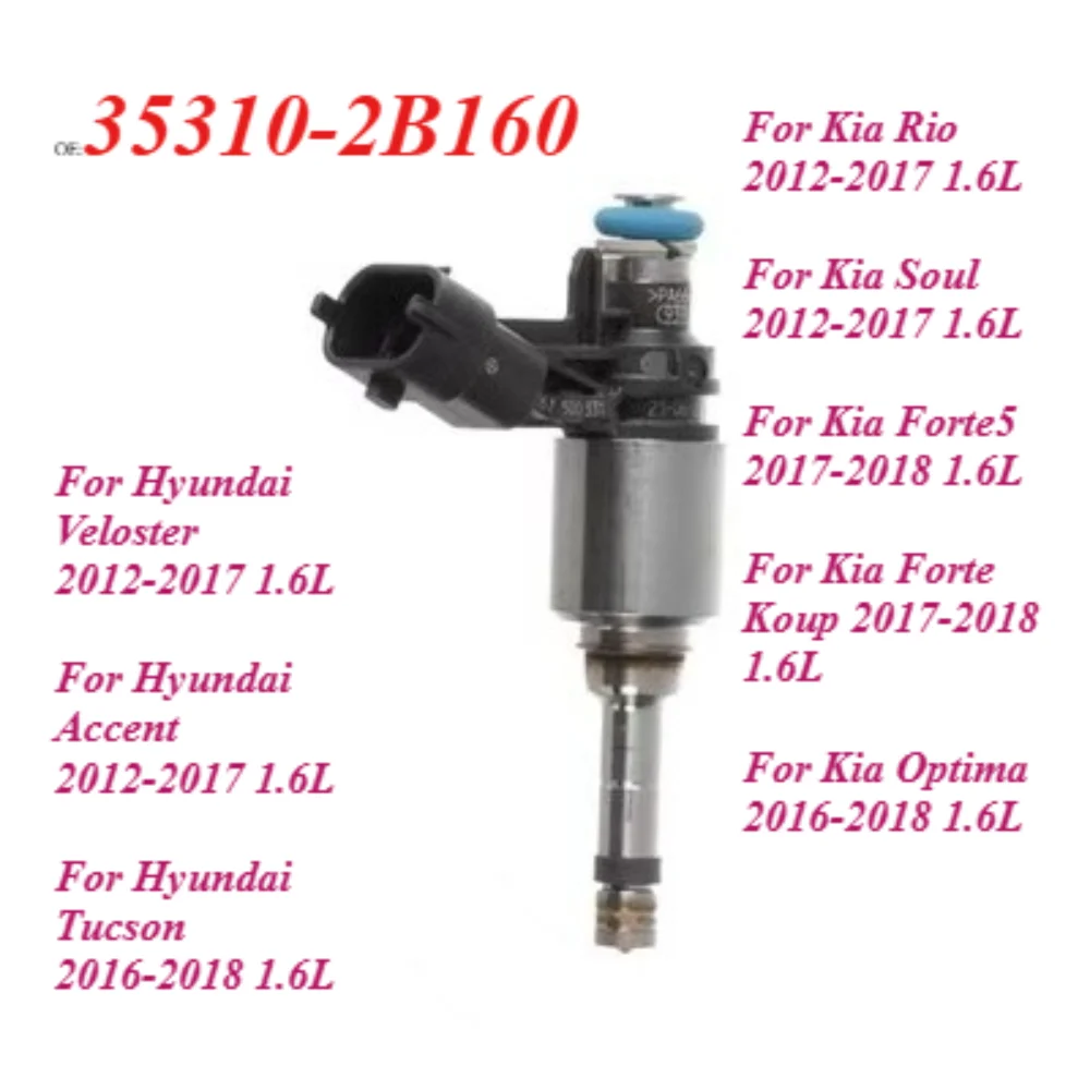 

NEW 35310-2B160,0261500331 Fuel Injector Nozzle For 2012-2017 Hyundai Accent Veloster Kia Rio Soul 1.6L L4 Turbo