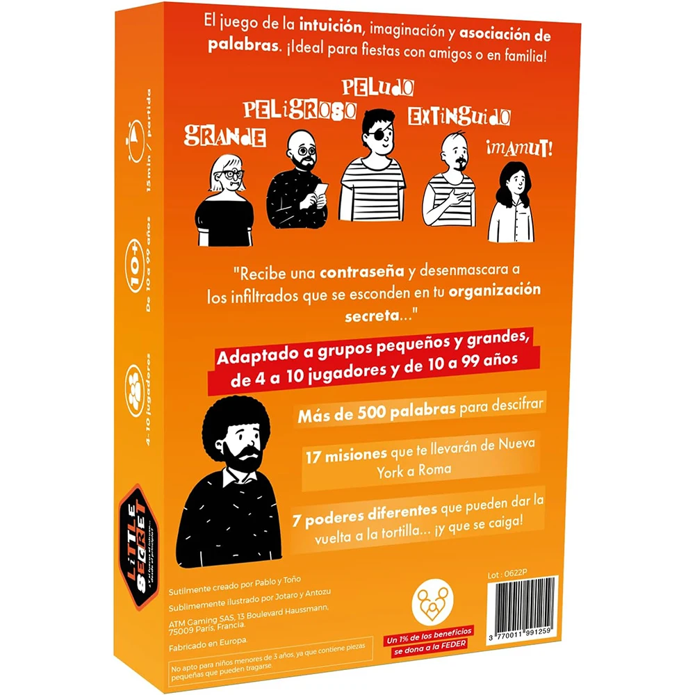 Juego de Mesa El Pequeño Secreto Juego de Cartas Español para Fiestas Familiares y Amigos Juego de Estrategia Deduction Social p