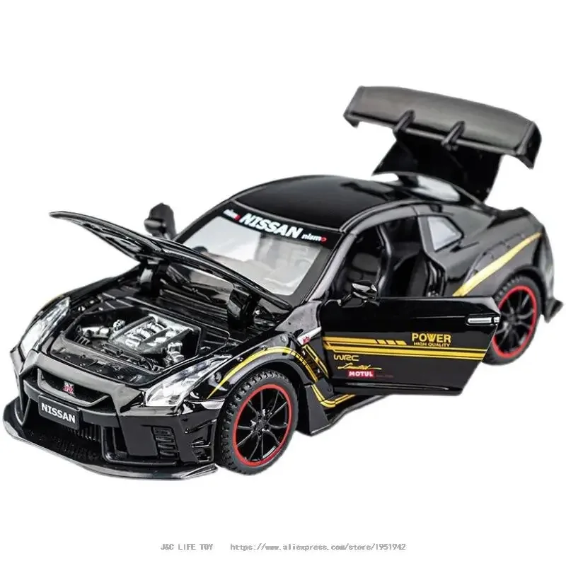 1:32 NISSAN GTR R35 Samochód sportowy Alloy Model samochodu Diecasts & Toy Vehicles Toy Cars Simulation Kid Toys For Children Gifts Toy