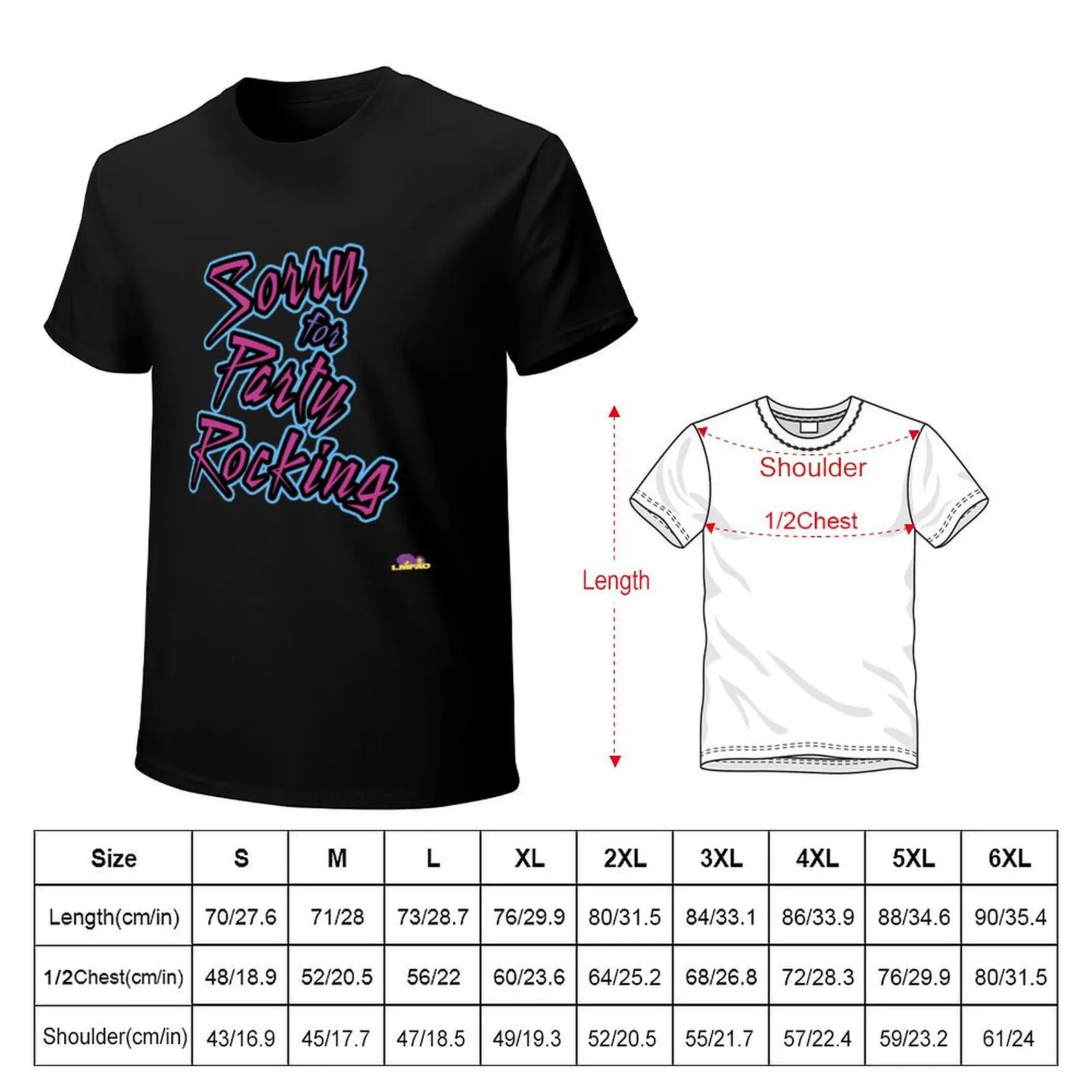 Sorry for Party Rocking T-Shirt Outdoor Sports Short Sleeve Top