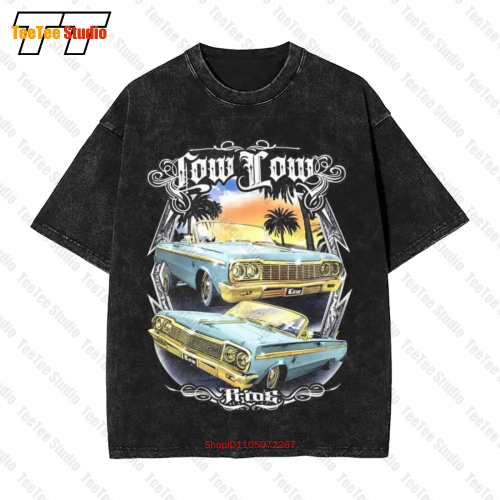 

Винтажная футболка большого размера Lowrider Low Rider Urban Streetwear, мужская белая новинка 9E1B