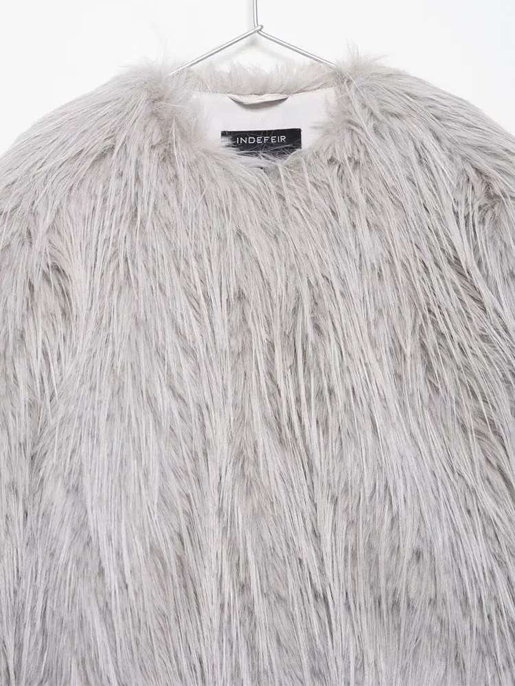 NLZGMSJ 2025 Cappotto invernale da donna in pelliccia sintetica moda cappotto a maniche lunghe femminile chic elegante capispalla caldo spesso