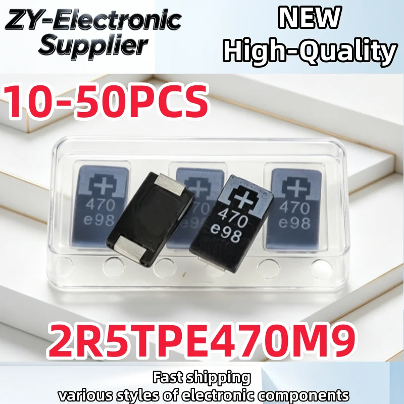 10-20-50Pcs 100% New 2R5TPE470M9 6.3V470UF 470UF 2.5V 470 6.3V D Ultra-Thin 7343 D7343 Best Quality In Stock