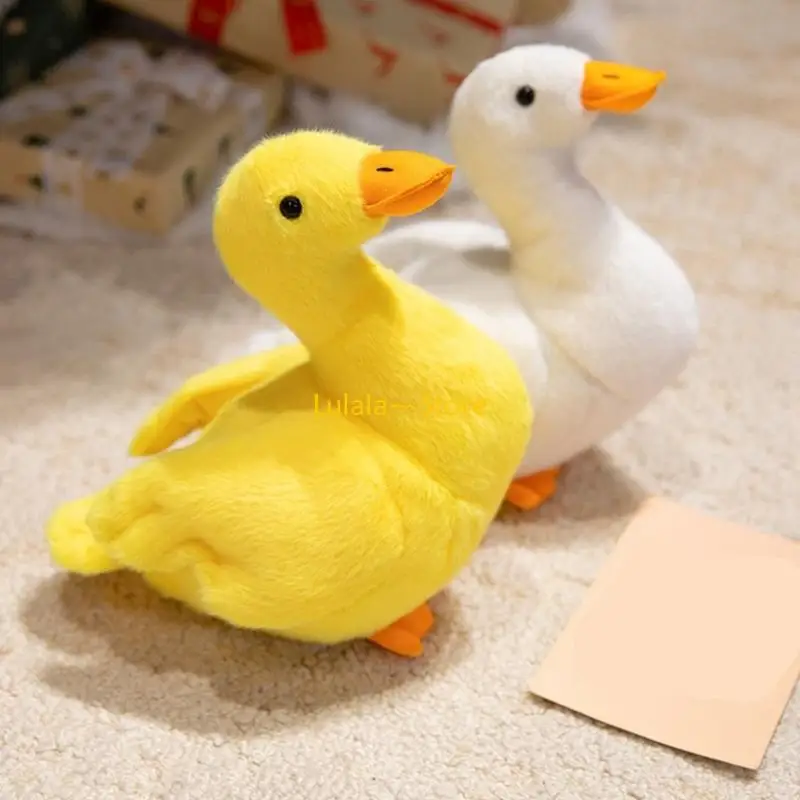 Y4QA Realistic Call Duck Stuffed Animal PP Cotton Filling Cuddle Plush Doll For Kids