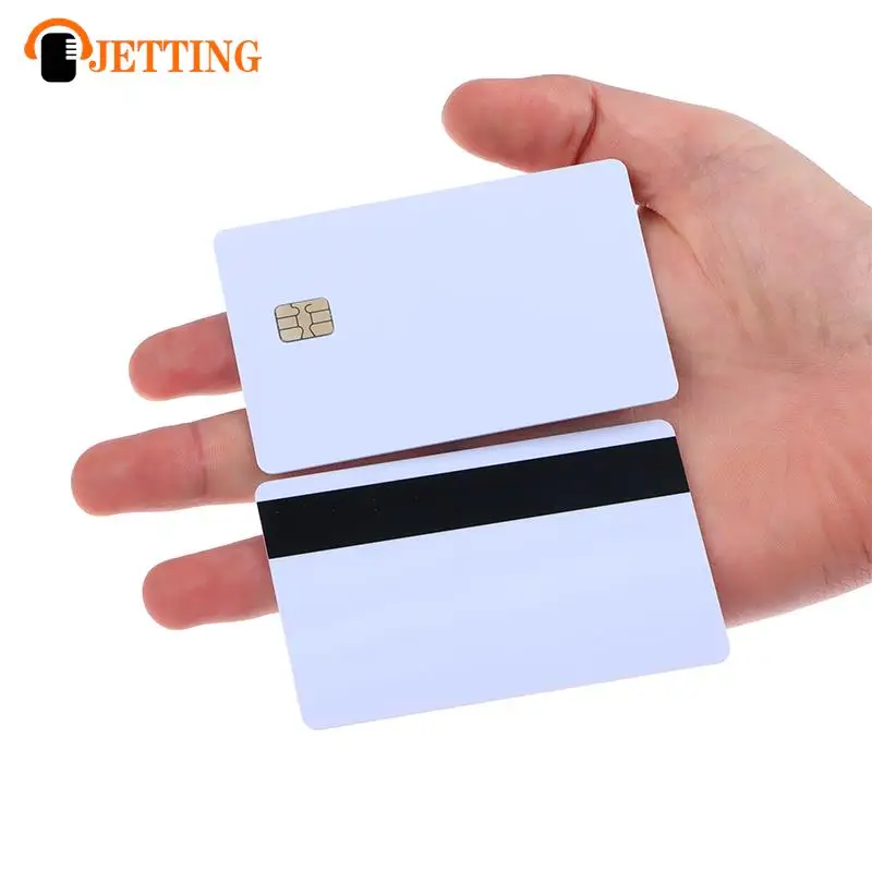 5 Pcs Sle4442 Chip Blank Smart Card With Magnetic Strip Hico 3 Track Inkjet PVC Contact Type Composite IC Card