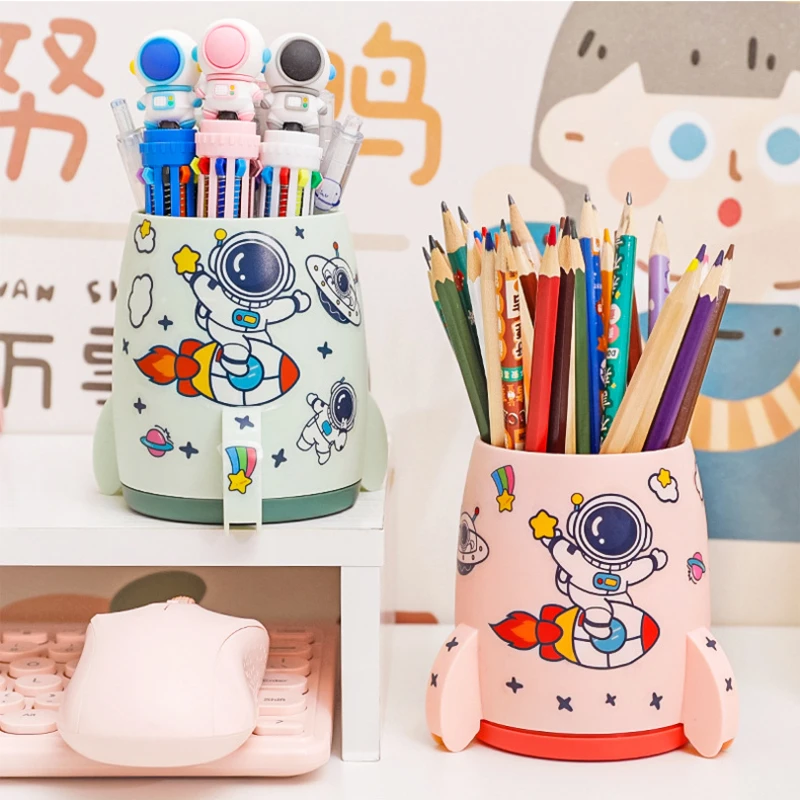 Multifunctionele Kawaii Pennenhouder Borstel Potlood Case Kinderen Student Desktop Briefpapier Organizer Kantoorbenodigdheden Opslag