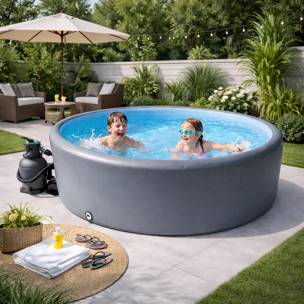 Customization Durable PVC Drop Stitch Eco-Friendly Round Inflatable Swimming Pool