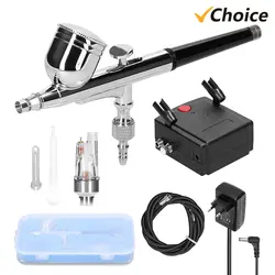 Multipurpose Professional 0.3mm Airbrush Air Compressor Kit 20-35PSI Airbrush Pen Air Pump Set for Model Making DIY Art Painting