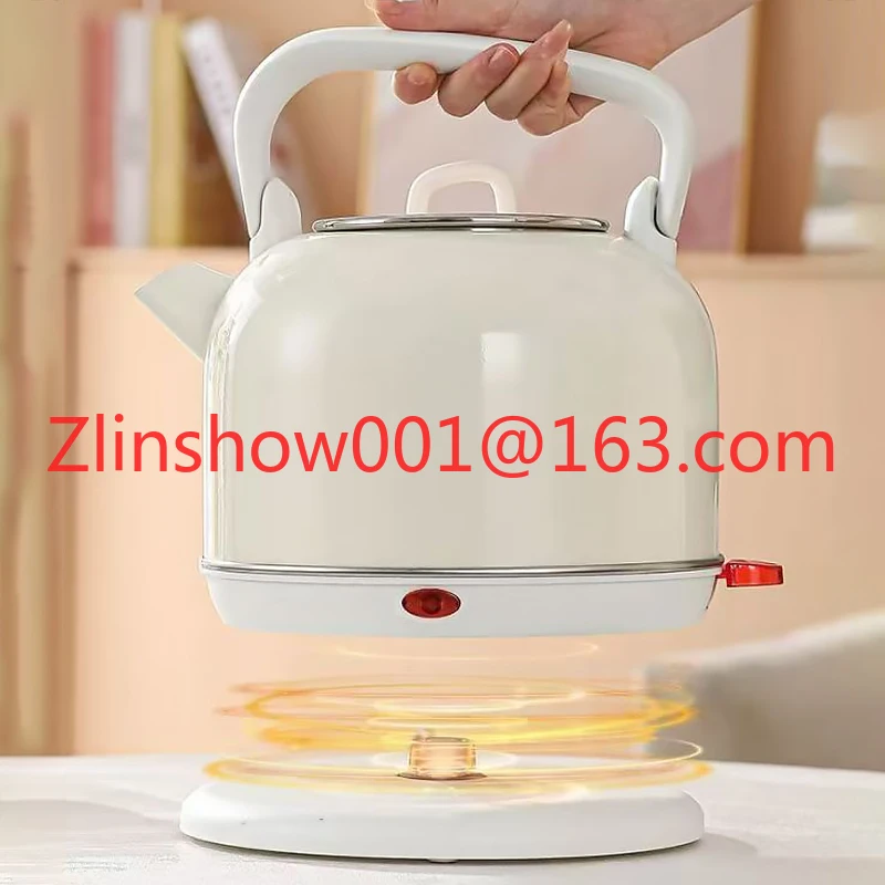 Retro Style 1500W Electric Kettle Portable for Home Hotel Use Cordless 220V Colored Kitchenware