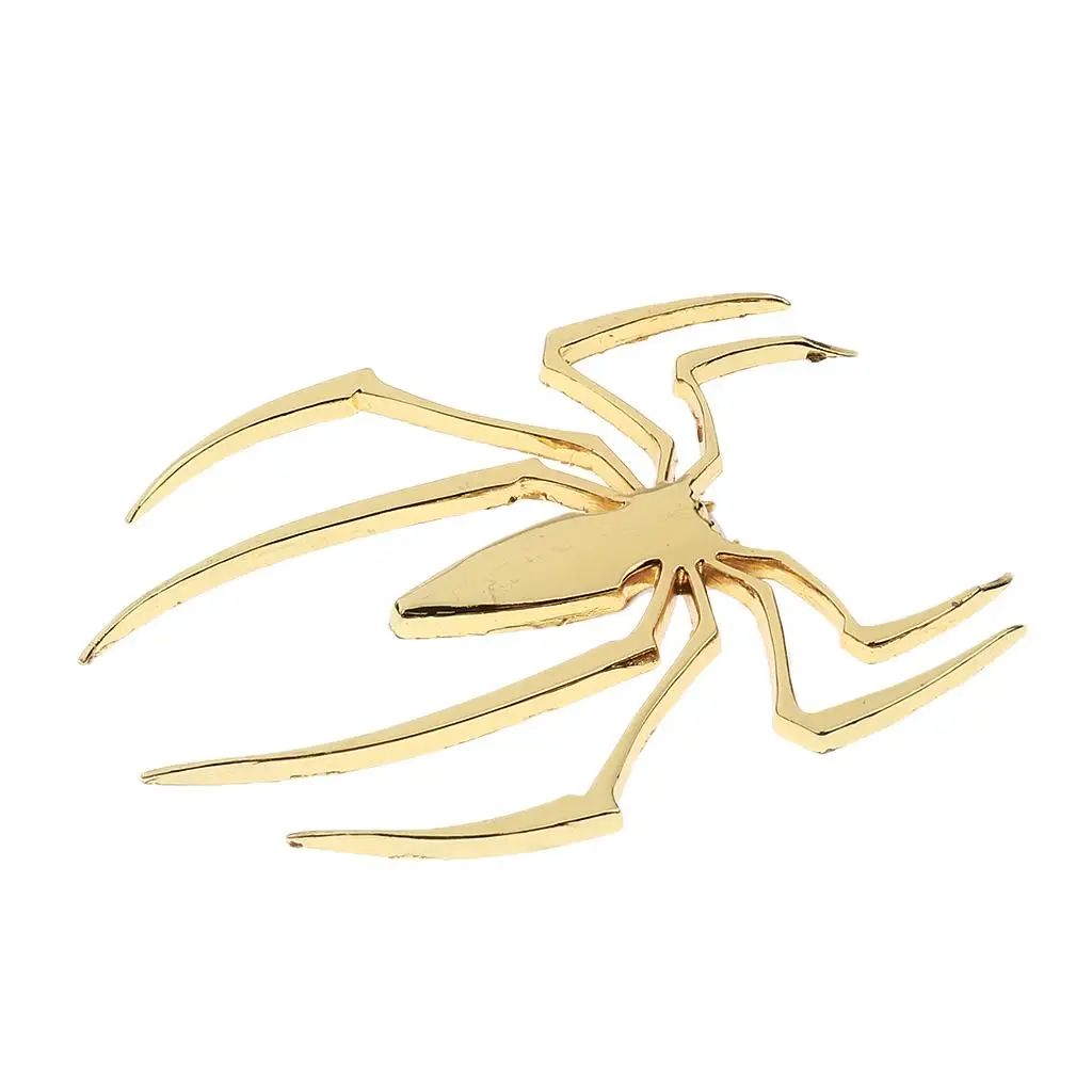 Car Truck Motor Decor Decal 3D Gold Spider Metal Shape Emblem Sticker