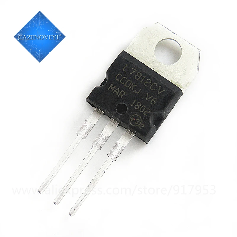 10pcs/lot L7812CV TO-220 L7812 LM7812 7812 Positive-Voltage Regulators In Stock