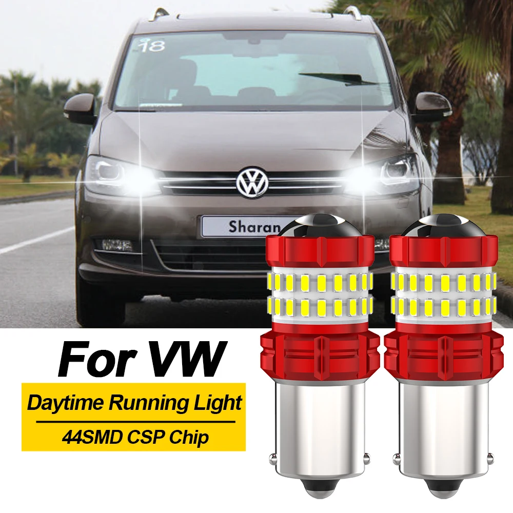 

BMTxms 2X Canbus 1156 BA15S P21W LED Daytime Running Light DRL Bulb For VW Sharan 7N 2010-2018 Transporter T5 T5.1 T6 2010-2019
