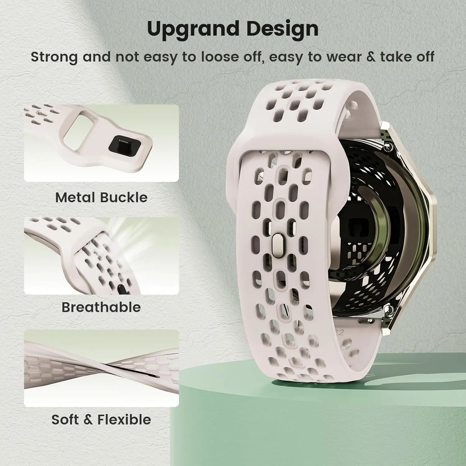 22mm Strap for Amazfit BIP 6 5 Sport Breathable Mesh Reverse Buckle Strap Accessories for Amazfit Balance/Cheetah Pro/GTR 4 3 2