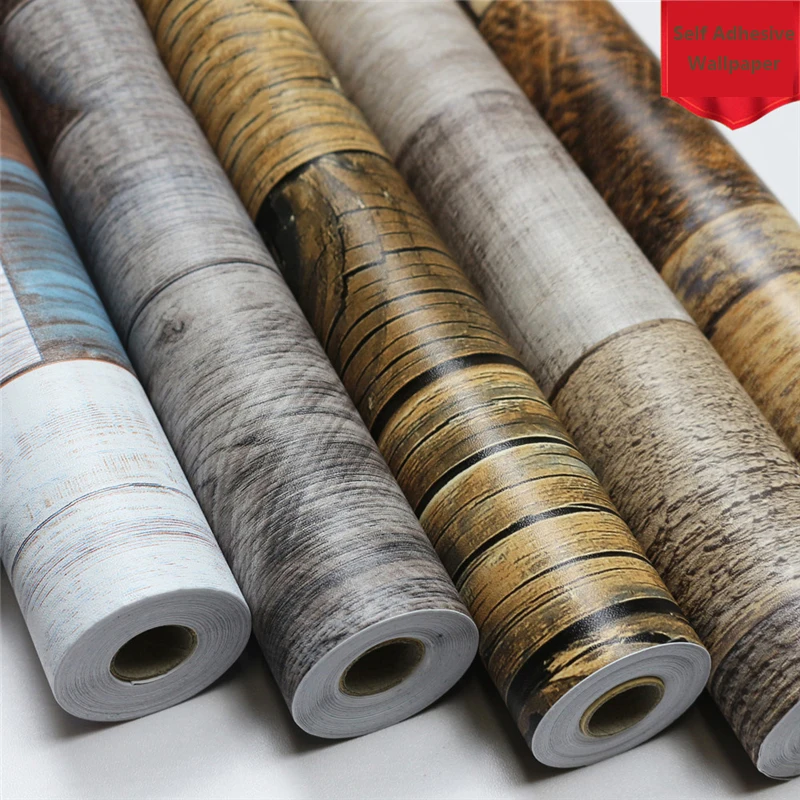 

Thickened Retro Self-adhesive Wallpaper Simulation Wood Wall Decoration Sticker 3D Matte Embossed Home Decoration Wallpapaer
