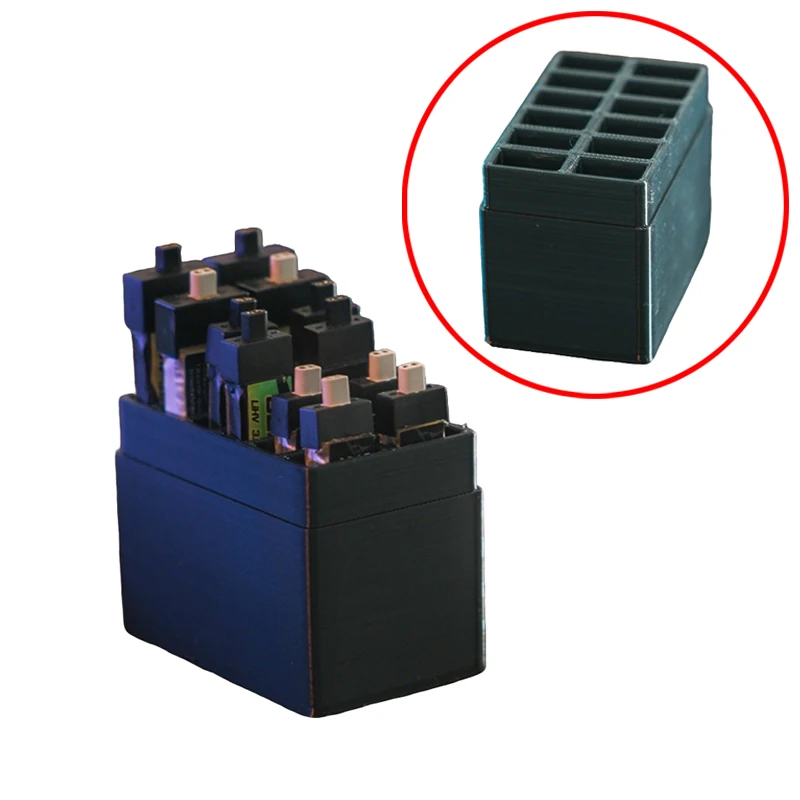 1PCS 12 Cells 1S Battery Storage Box PLA Portable Carrying Hard Case FPV Battery Organizer for BetaFPV Air65/Air75 FPV RC Drone