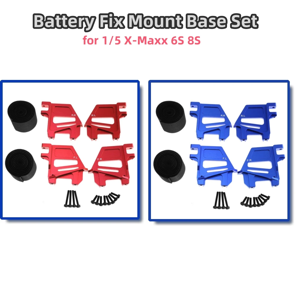 For 1/5 X-Maxx 6S 8S Battery Fix Mount Base Set  Aluminum Alloy RC Car Accessories