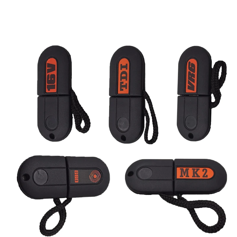 Cocolockey Pille Schlüssel Shell Fob Fit für VW 16V VR6 TDI MK2 MK3 G60 GLI 8V Golf Schlüssel HU49 Uncut Klinge mit LED BELEUCHTUNG KEY KEIN LOGO