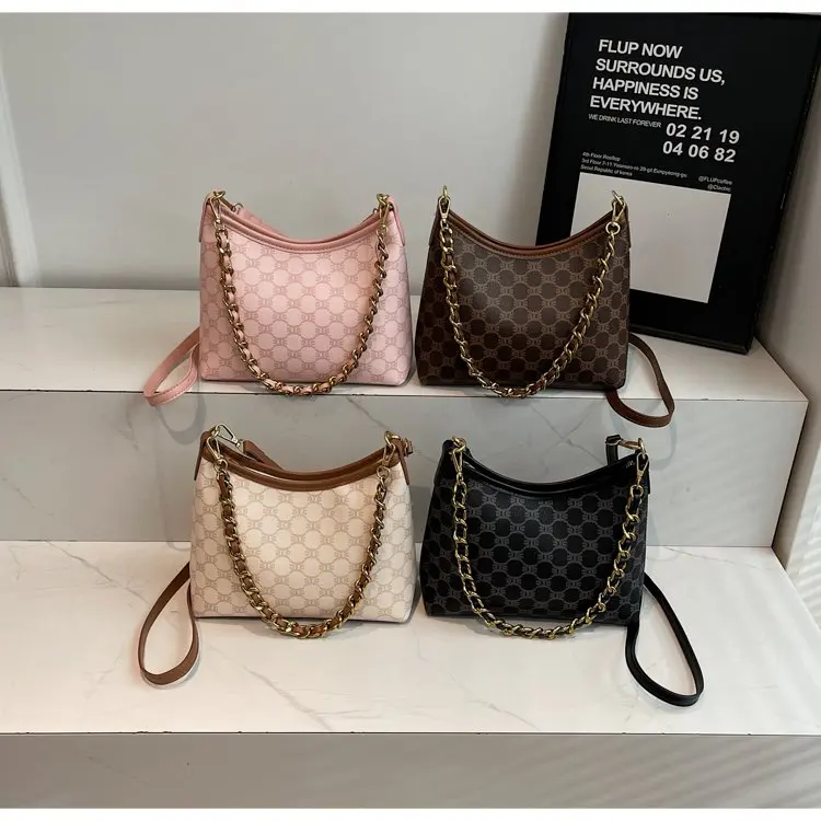 

Новинка 2026: Сумка через плечо в европейском стиле для зрелых женщин, с высококачественной цепочкой, модная сумка-кроссбоди