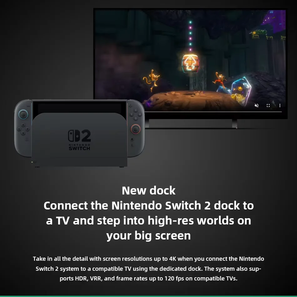 النسخة العالمية نينتندو سويتش 2 NS2 وحدة تحكم ألعاب محمولة 7.9 بوصة شاشة LCD 1080P 256GB تصميم مغناطيسي جهاز ألعاب محمول