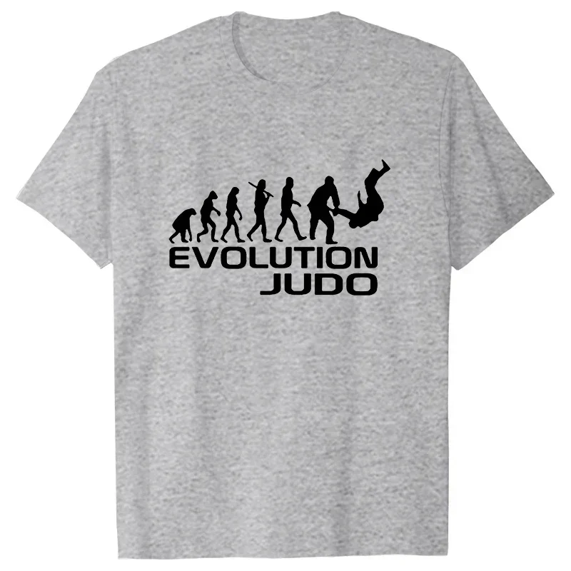 New Summer T-shirts Evolution of Judo Tshirt Funny Adult Men Tshirts O-neck Short Sleeve T Shirts Judo Graphic Tees Brand Tops