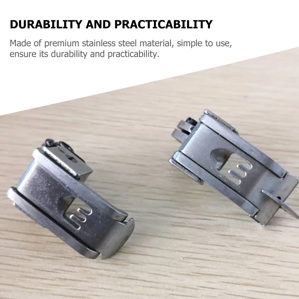 

Sewing Machine Presser Foot Stainless Steel Flat Seaming Adjustable Hemming For Thick Thin Fabric Series Accessories Elastic