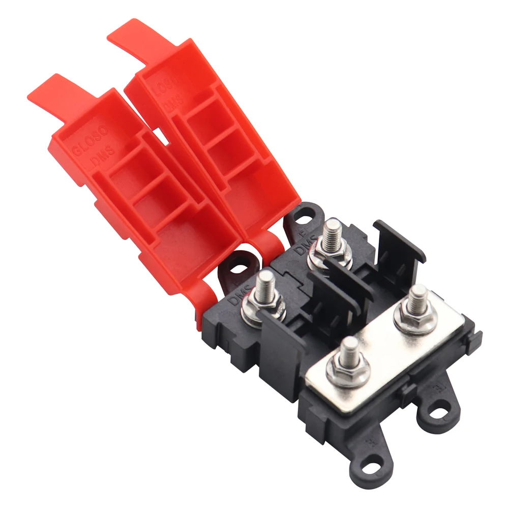 2 Way Car Bolt Fixed Fuse Holder High Performance RV Circuit Modification Fork Bolt Type Fuse Box MIDI Fuse Block for RV Truck