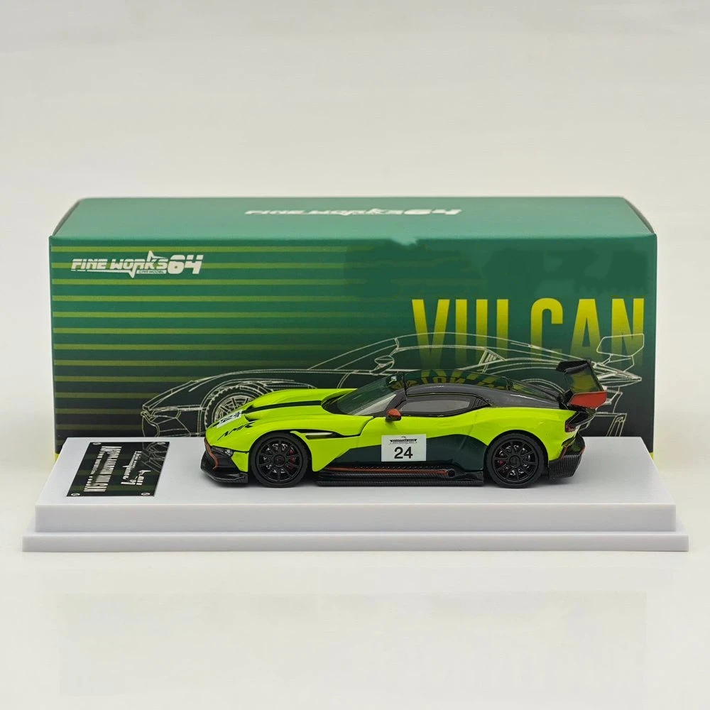 Fine Works 1/64 Vulcan Collectible Display Alloy Diecast Model - Open Hood High - Speed Car, 14+