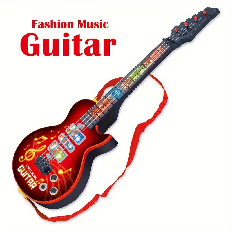 Music Guitar Toy, Infrared Sensing, Simulation Electric Guitar, Durable ABS Material,  Musical Learning Instrument for boy girl