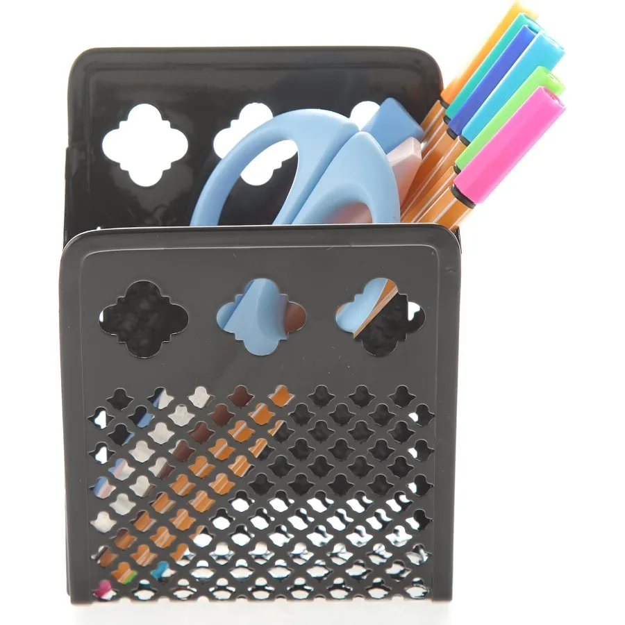 حامل القلم المغناطيسي شبكة معدنية مغناطيس قوي الجاف محو علامة حامل قشر المنظم العناصر الصغيرة سلة للثلاجة Whitebo #3