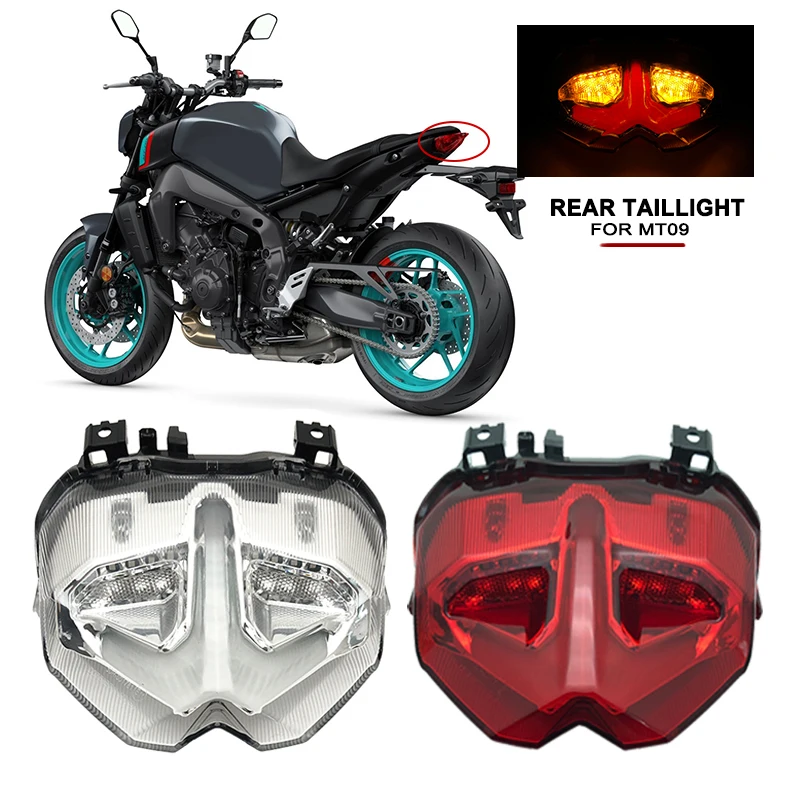 2023 Rear Taillight Motorcycle Brake Turn Signal Integrated Tail Lights LED Waterproof For Yamaha MT09 MT-09 MT 09 2021 2022