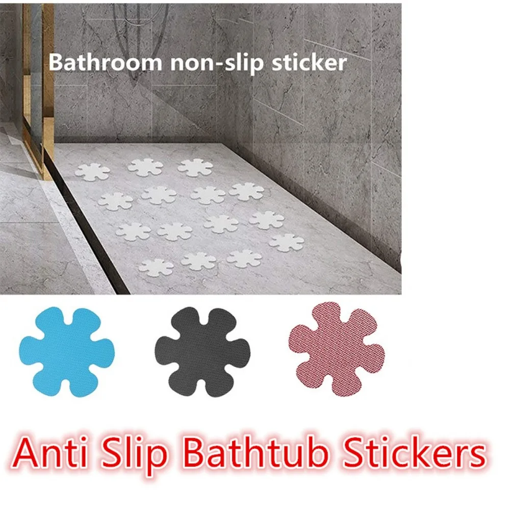 20pcs Anti Slip Bathtub Stickers Waterproof Flower Shaped Self-Adhesive Safety for Bathroom Tubs Showers Treads Adhesive Decals