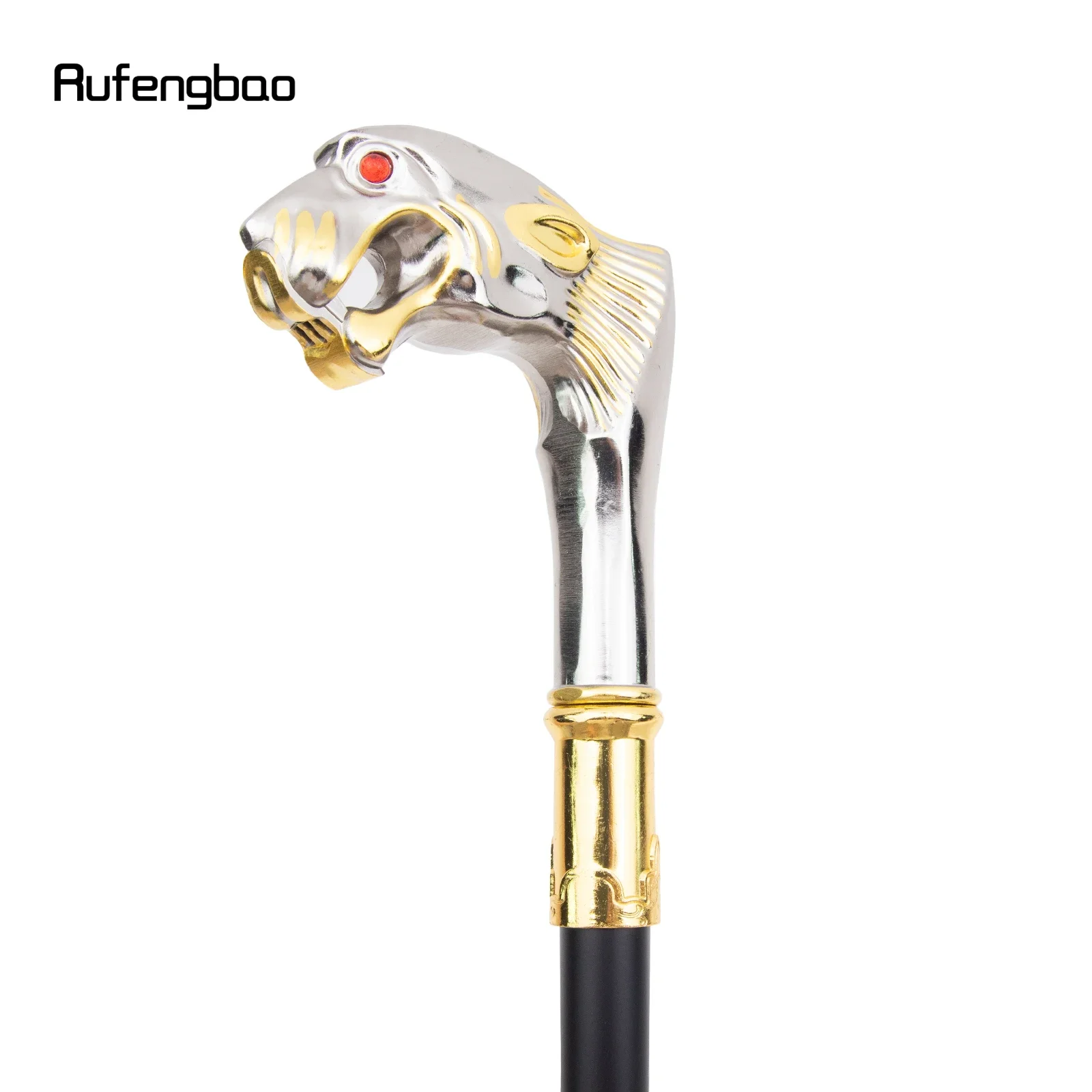 Weiß Golden Leopard Red Eye Luxus Mode Cosplay Spazierstock Party Dekorative Cane Elegante Crosier Knopf Stick 92 cm