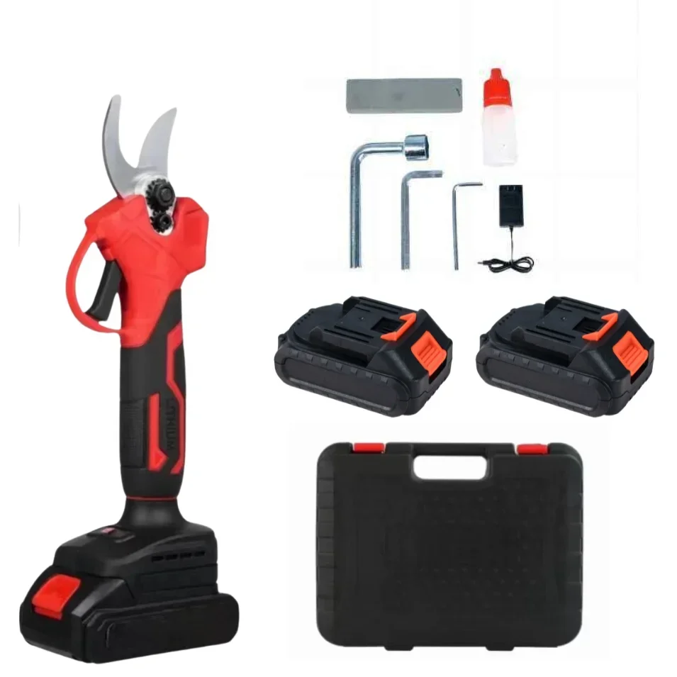 

Hot selling lithium battery pruning scissors, cordless brushless suitable for orchard tree pruning pruning shears electric